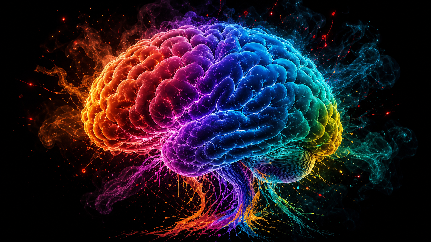 Colorful mind-performance artwork for BOZI Mind Labs